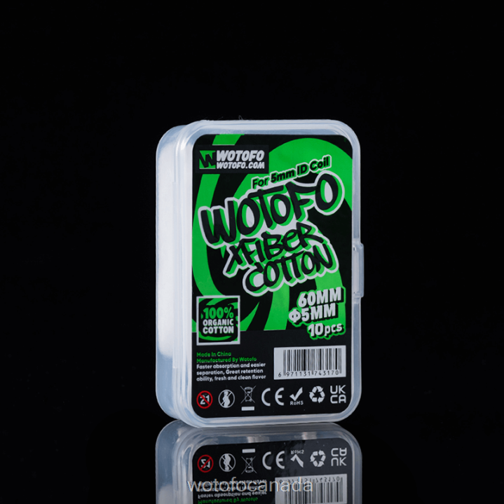 Wotofo XFIBER COTTON FOR ID COIL RT4226348 5MM THICK 10PCS Wotofo flavors