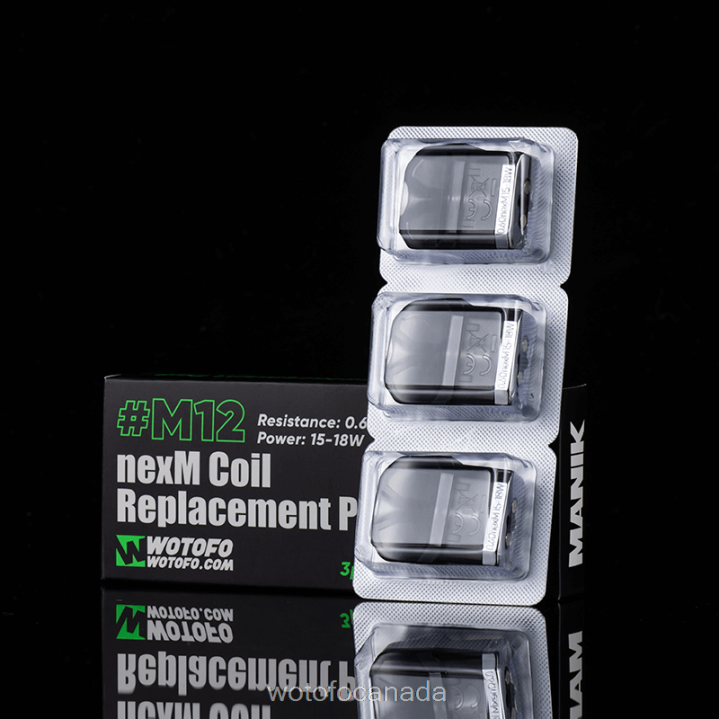Wotofo MANIK MINI REPLACEMENT POD RT422688 M12 NEXMESH COIL BUILT-IN 3PCS Wotofo flavors